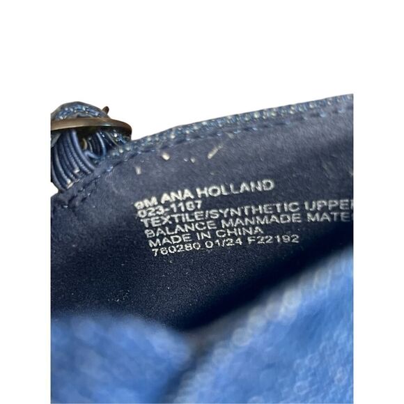 A.n.a Sandals 9M Denim Blue Platform chunky Heel Twisted Knot 70's Shoes bratz - Picture 7 of 7